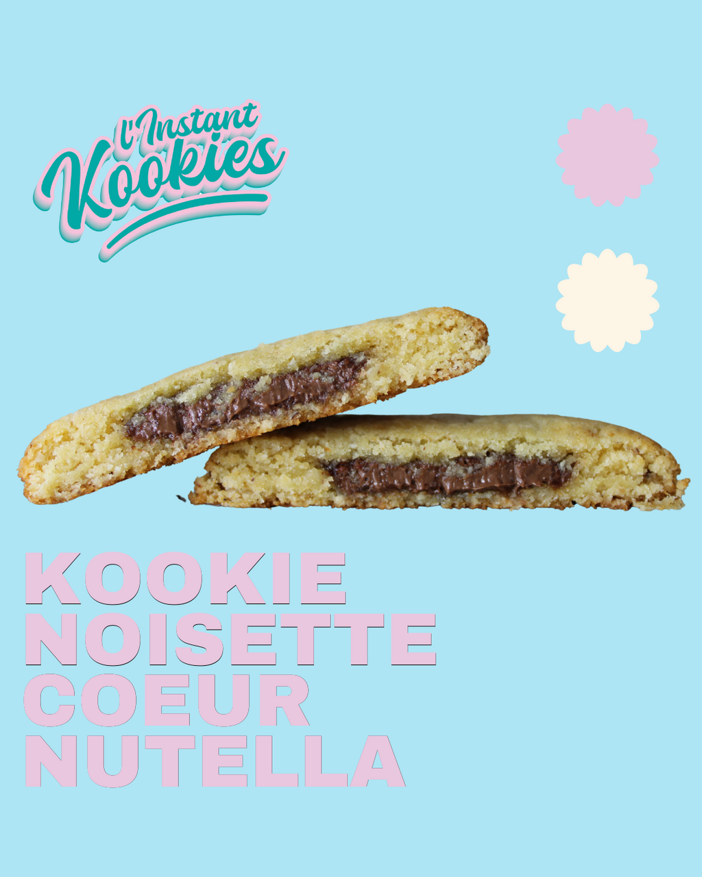 Cookie Noisette Cœur Nutella