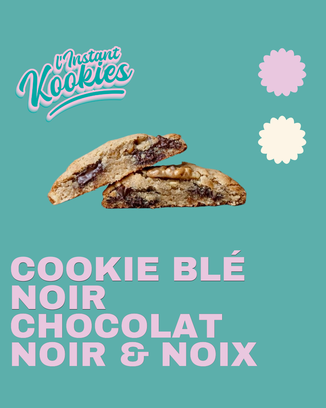 Cookie au blé noir chocolat noir & noix